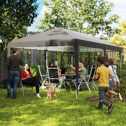6 x 3(m) Pop Up Gazebo Patio Party Event Heavy Duty Canopy Grey