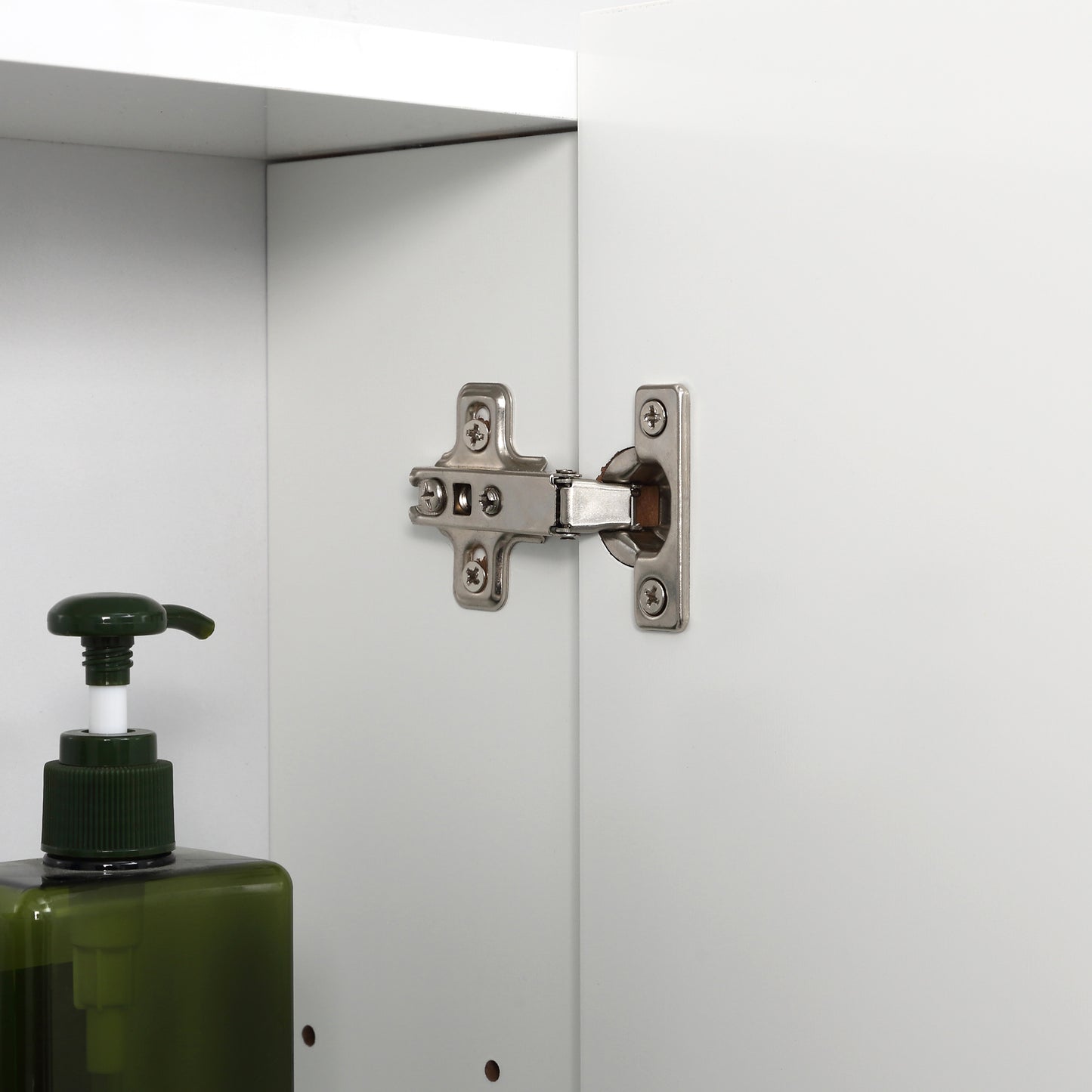 Bathroom Mirror Cabinet Wall Mount Storage organiser w/ Door, White