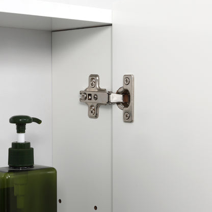 Bathroom Mirror Cabinet Wall Mount Storage organiser w/ Door, White