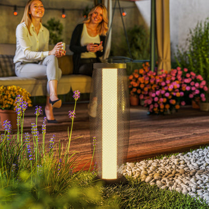 71.5 cm Garden Solar Lamp, Metal Floor Lamp with Auto On/Off LED