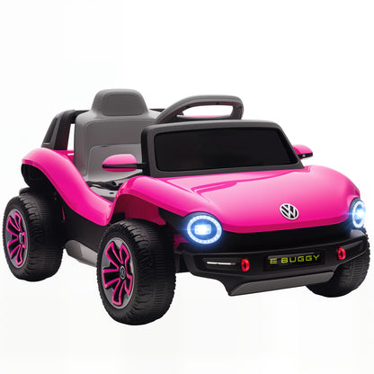 Volkswagen Licensed Kids Electric Car w/ Remote, Suspension, Pink
