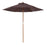 2.5m Wood Wooden Garden Parasol Sun Shade Patio Outdoor Umbrella Canopy New(Coffee)