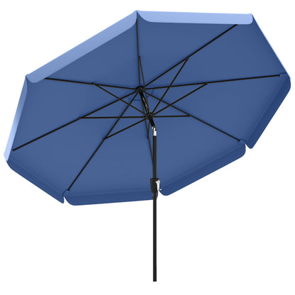 3 m Garden Parasol with Tilt & Crank, UPF30+ Outdoor Table Umbrella
