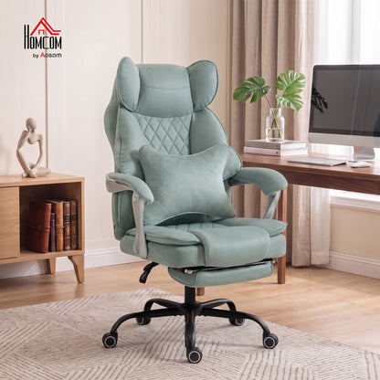 Big and Tall Office Chair with Lumbar Support, Light Blue