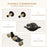 4 Pieces Wall Mounted Cat Shelves, Cat-shaped Platform with Three Scratching Balls, Cat Wall Furniture with Scratching Posts, Tawny Brown