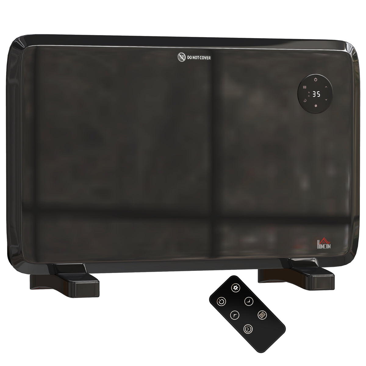Electric Convector Heater, Quiet Space Heater w/ LED Display, Black