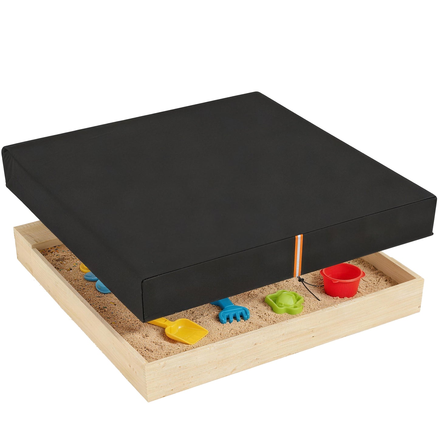 Sandbox Cover, Square Sandpit Cover with Drawstring & Elastic Band