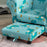 2 Piece Kids Sofa Set with Dinosaur Design, for Nursery, Blue