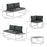 4 Pcs Patio Garden Set w/ 5-Level Recline Corner Sofa, Garden Lounge Sectional Conversation Sofa Set w/ Cushions, Coffee Table, White