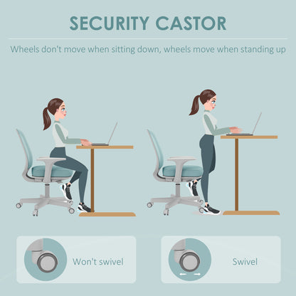 Vinsetto Office Chair, Breathable Mesh Swivel Desk Chair with Adjustable Height for Home Office, Study, Light Green