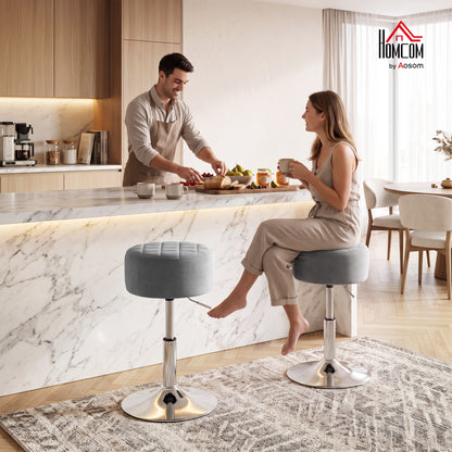 Bar Stool Adjustable Swivel 1 Piece, Grey