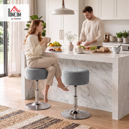 Bar Stool Adjustable Swivel 1 Piece, Grey