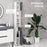 kleankin Slim Bathroom Cabinet, Toilet Roll Storage w/ Open Shelves, Grey