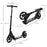 Teens Adult Kick Scooter Fold Adjust 14+ w/ Rear Dual Brake System Black