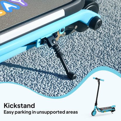 Electric Scooter for 6-14 with Dual Brakes & Colourful Light, Blue
