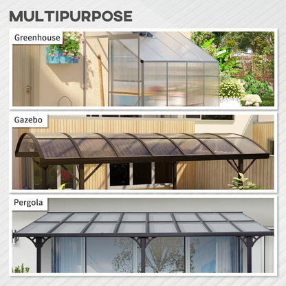 14 Pieces Twin-Wall Greenhouse Polycarbonate Sheets, 121 x 61 x 0.4cm