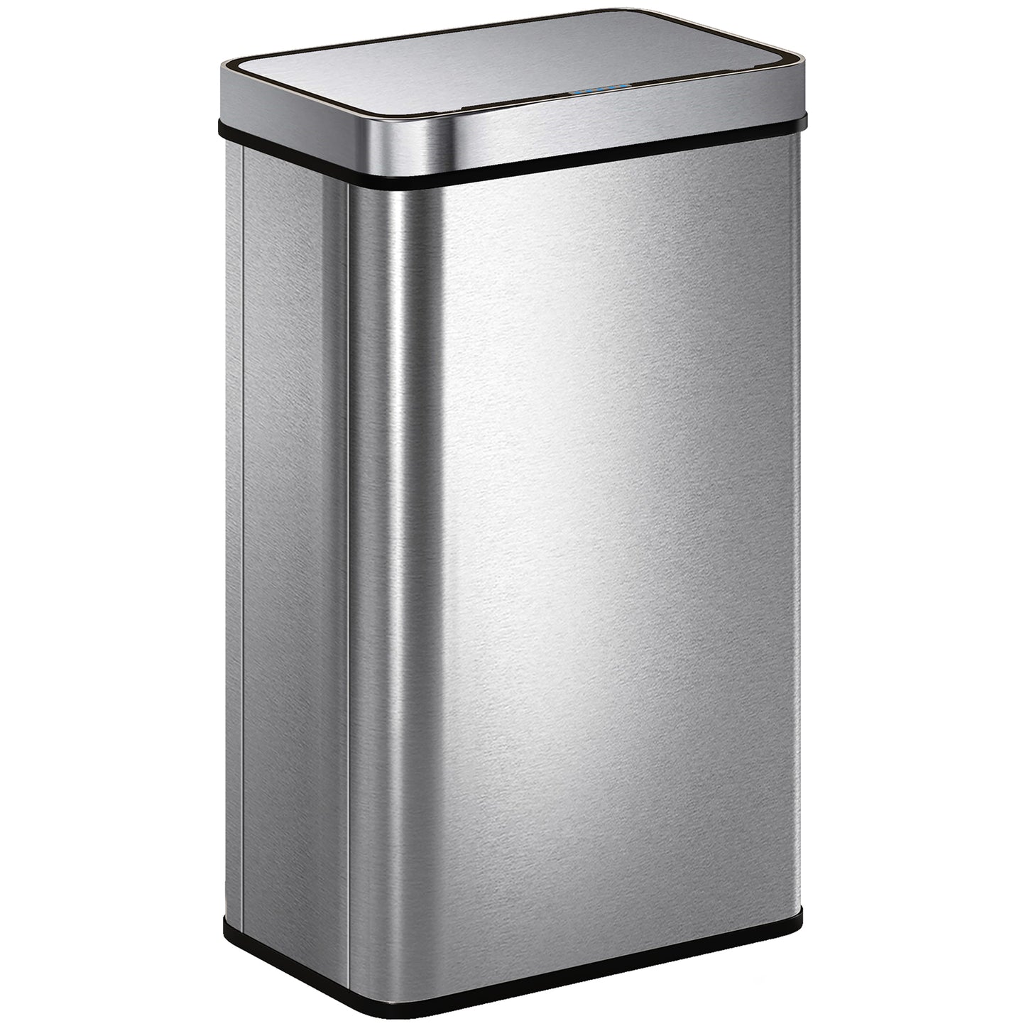 60 L Kitchen Bin with Fingerprint-Proof Stainless Steel, Silver Tone