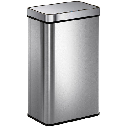 60 L Kitchen Bin with Fingerprint-Proof Stainless Steel, Silver Tone