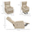 Recliner Armchair for the Elderly with Remote Control, Fabric Electric Recliner Chair for Living Room, Beige