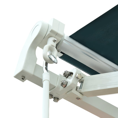 Garden Sun Shade Canopy Retractable Awning, 3 x 2.5m, Green