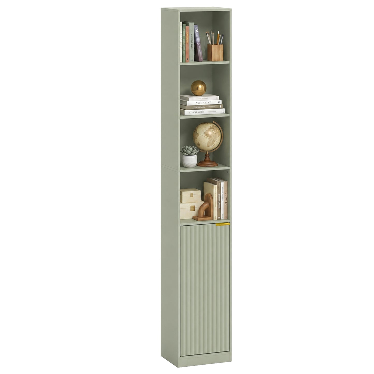 Bookcase Adjustable Shelf 6-Tier Light Green