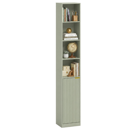 Bookcase Adjustable Shelf 6-Tier Light Green