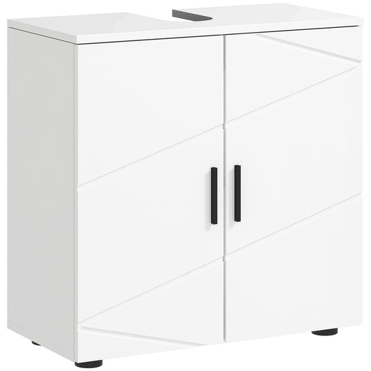 Bathroom Vanity Unit, Under Sink Cabinet with Shelf, White