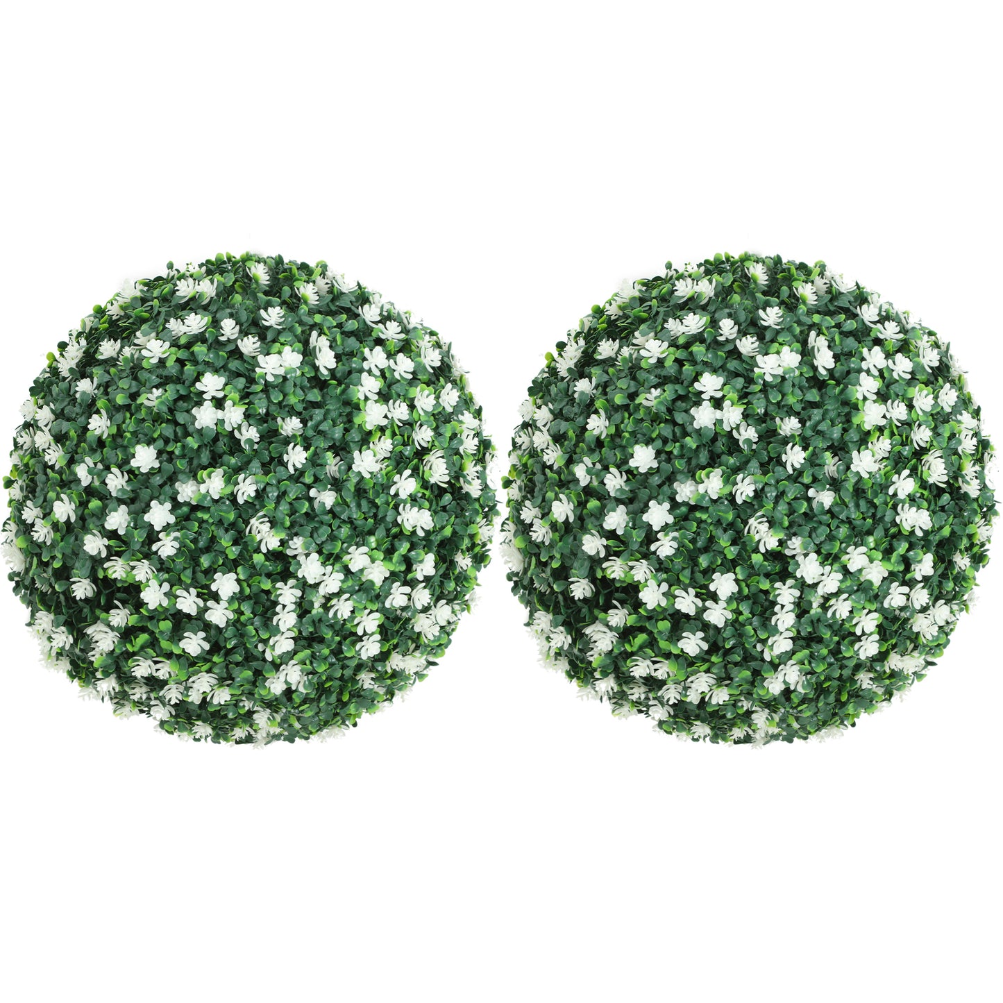 Set of 2 Artificial Topiary Balls Indoor Outdoor Faux Boxwood Balls