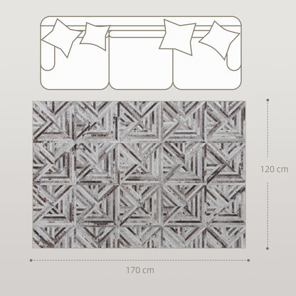 Non-Slip Washable Rug, Chenille Floor Carpet for Living Room, Brown