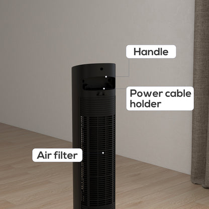 Oscillating Tower Fan Cooling with Ice Pack, Water Tank, Children Lock