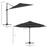 3(m) Solar LED Cantilever Parasol Adjustable Garden Umbrella Dark Grey