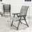 4PCS Folding Chair w/ Breathable Mesh Fabric Seat, Black and Grey