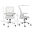 Mesh Office Chair, Computer Desk Chair with Flip-up Armrests, Lumbar Back Support and Swivel Wheels, White