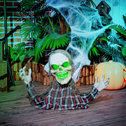 Groundbreaker Skeleton Halloween Animatronic Prop for Indoor Outdoor