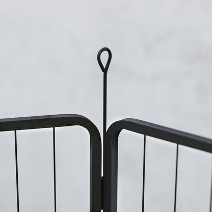 Dog Playpen, 6 Panels Puppy Pen Dog Playpen, 80cm High, Black