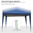 3 x 3 Meters Pop Up Water Resistant Gazebo Wedding Camping Party Tent Canopy Marquee with Carry Bag, Blue