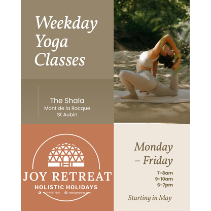 Unlimited Yoga for 30 Days at The Shala at JOY Retreat in St. Aubin – Enjoy Morning, Midday & Evening Classes in a Peaceful, Restorative Environment for just £50 per person