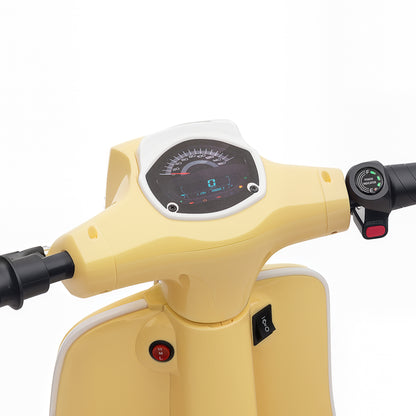 24V Battery Powered Ride on Motorcycle with Manual Throttle, Beige