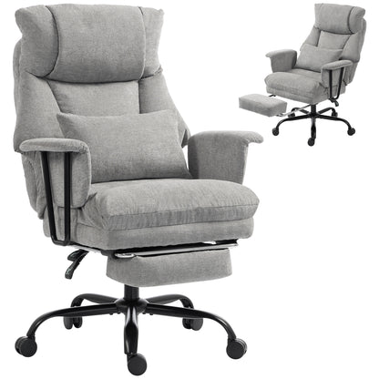 180kg Office Chair, Desk Chair with Lumbar Support, Grey