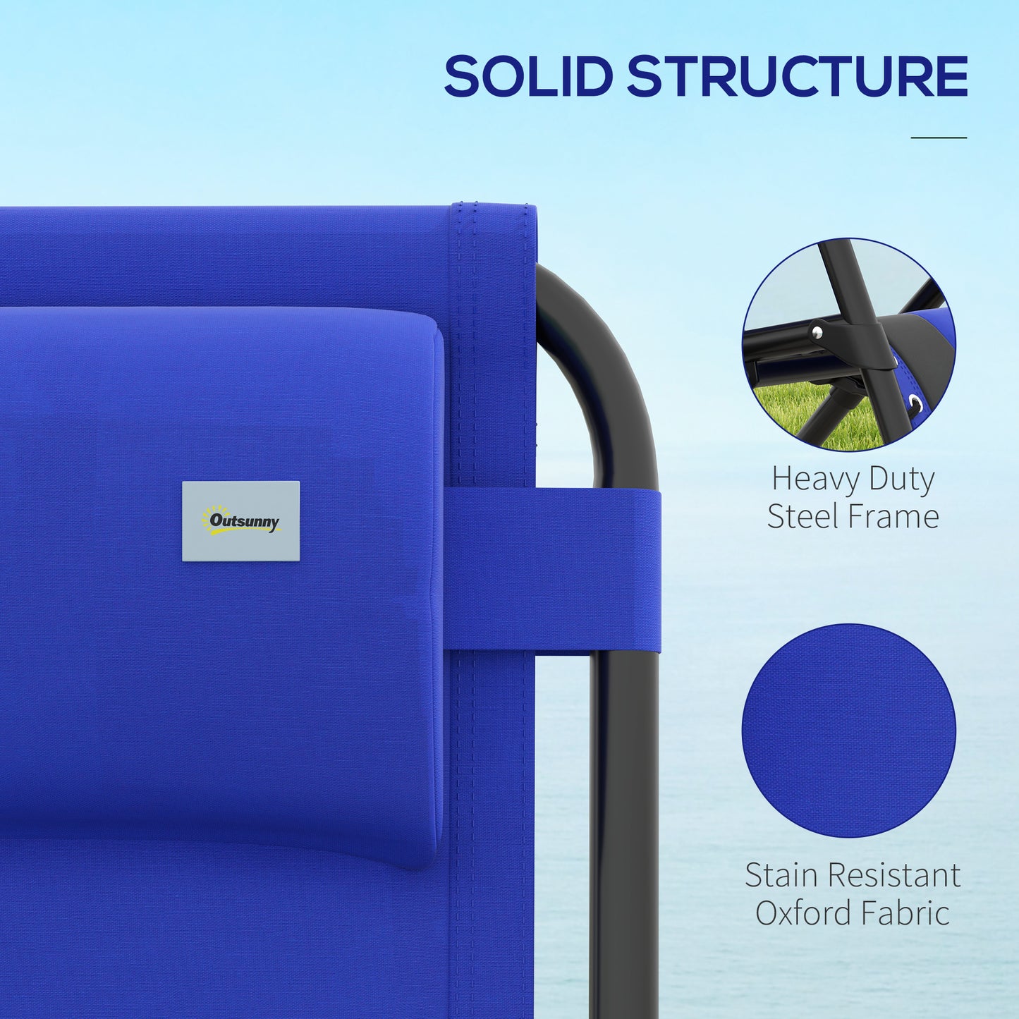 Zero Gravity Lounger Folding Recliner Chair w/ Cup Holder Blue