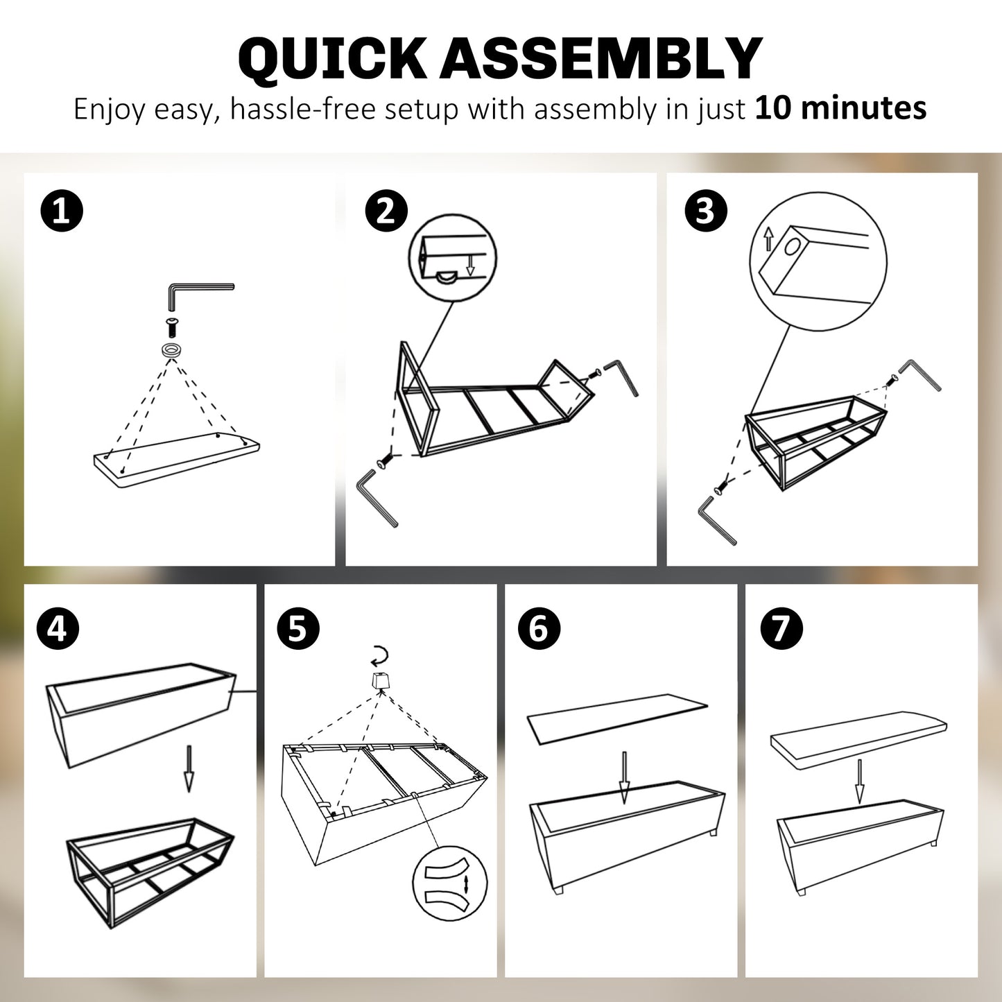 Storage Ottoman with Lid, 112cm Bench Chest Box, Grey