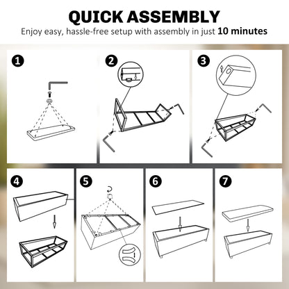 Storage Ottoman with Lid, 112cm Bench Chest Box, Grey