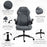 Home Office Desk Chair, Computer Chair with Flip Up Armrests, Swivel Seat and Tilt Function, Grey