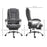 Executive Desk Chair with Tilt Function, Rolling Task Recliner with Retractable Footrest for Home Office, Working, Grey