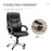 High Back Swivel Chair Computer, Home Office Computer Desk Chair with Faux Leather Adjustable Height Rocking Function Black