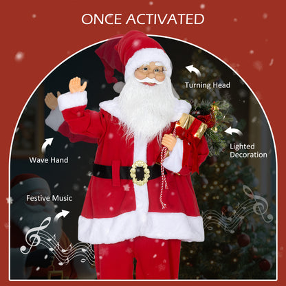 Life Size Animated Santa Claus with Sound Activated for Party