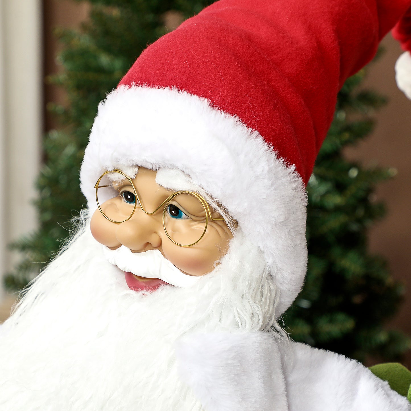 Life Size Animated Santa Claus with Sound Activated for Party