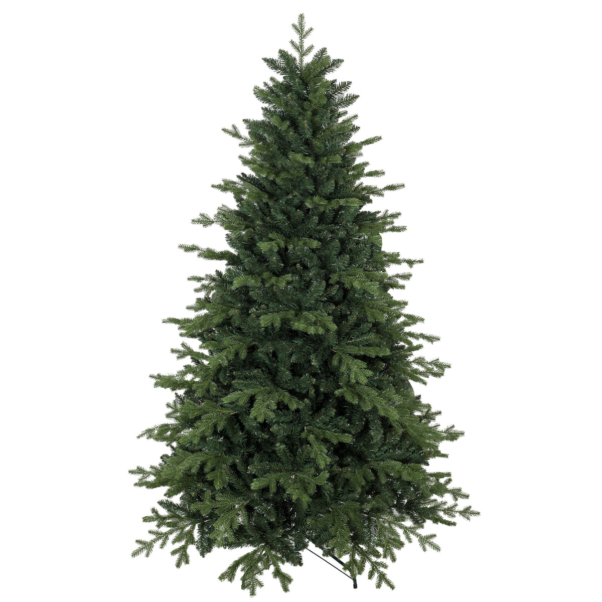 7 Ft Artificial Christmas Tree with Metal Base, Hinged Branches
