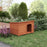 Wooden Dog Kennel, Outdoor Pet House, with Removable Floor, Openable Roof, Water-Resistant Paint - Natural Wood Tone