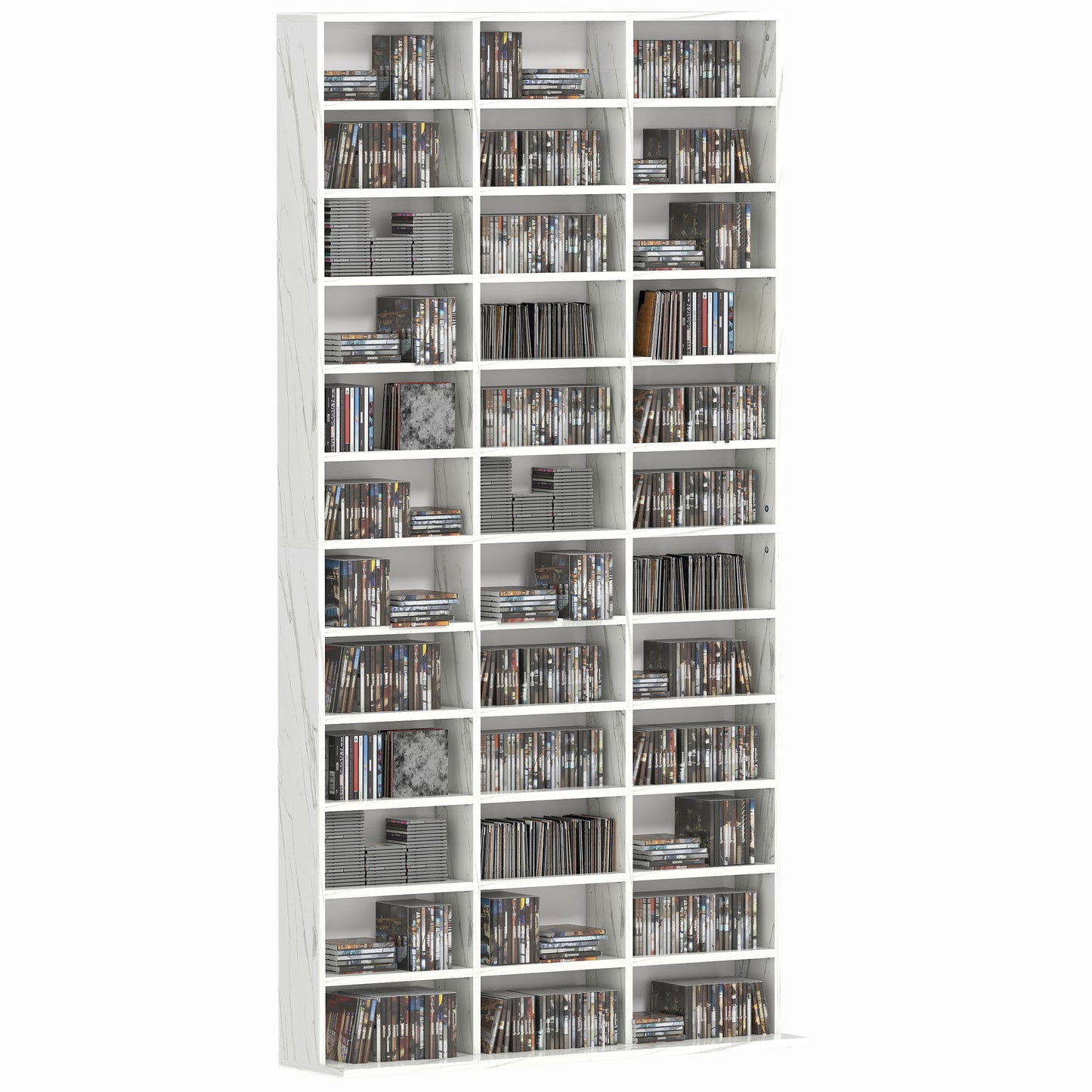 DVD CD Media Storage Rack, Video Display Unit, Marble Effect